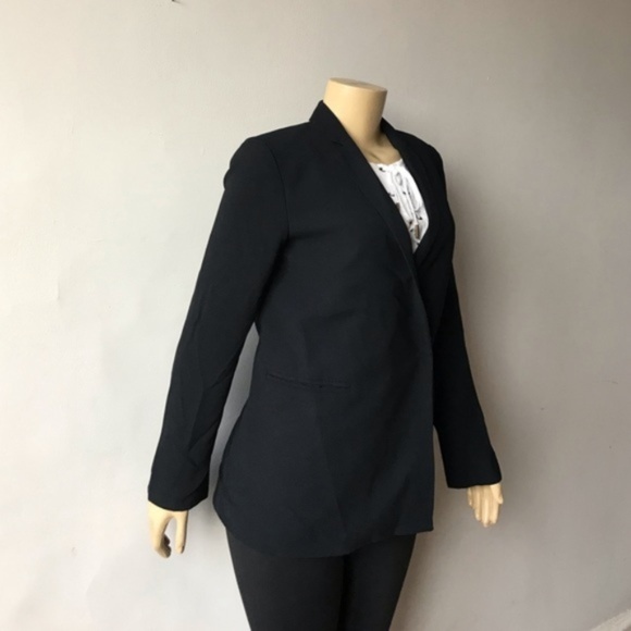 Madewell Black 'Lycée' Drapey Blazer Size 4 - Picture 2 of 8